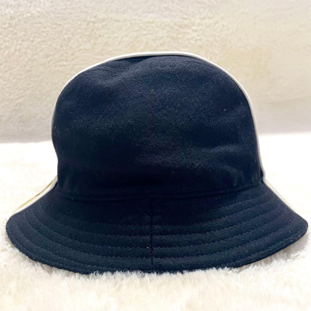 現行モデル GUCCI グッチ インターロッキングG ストライプ ウール ハット