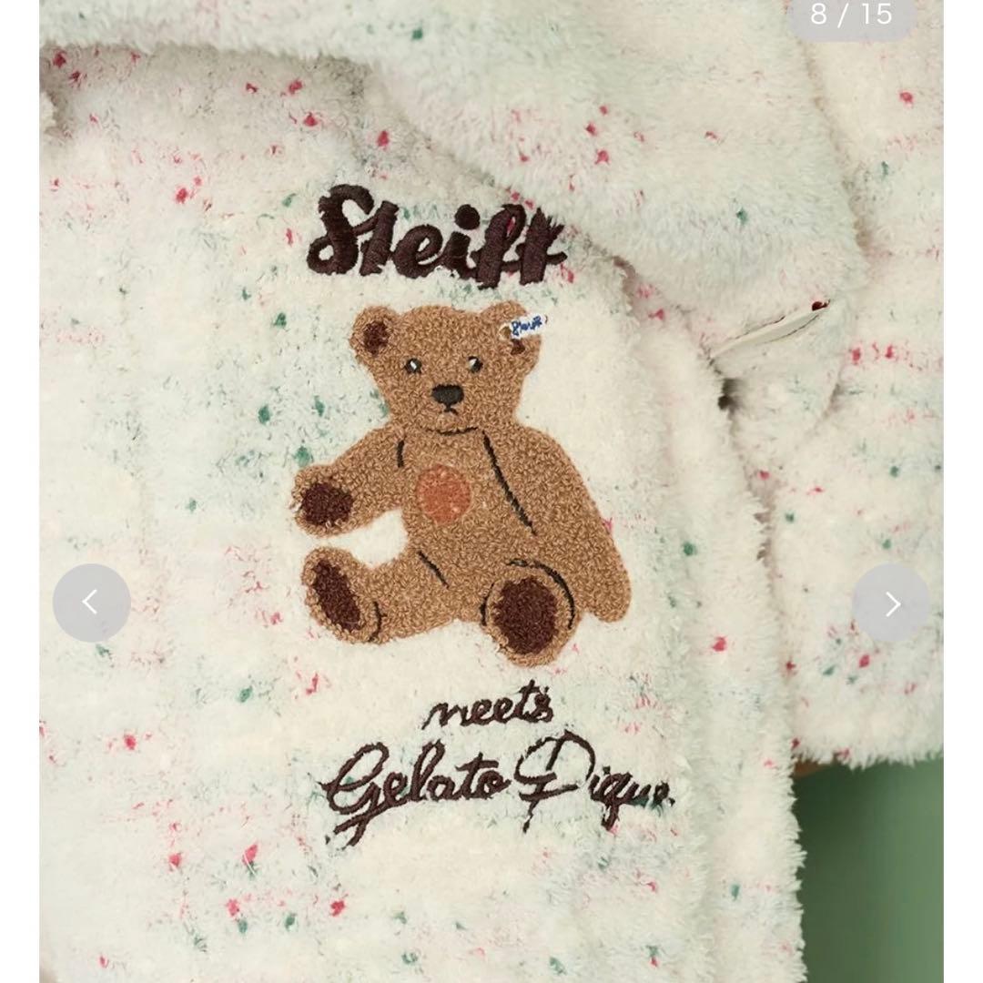 新品タグ付 ジェラートピケ 【Steiff】パウダーネップアランロングパンツ