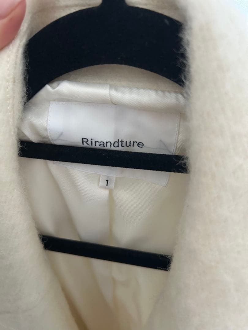 Rirandture シャギーPコート　アイボリー