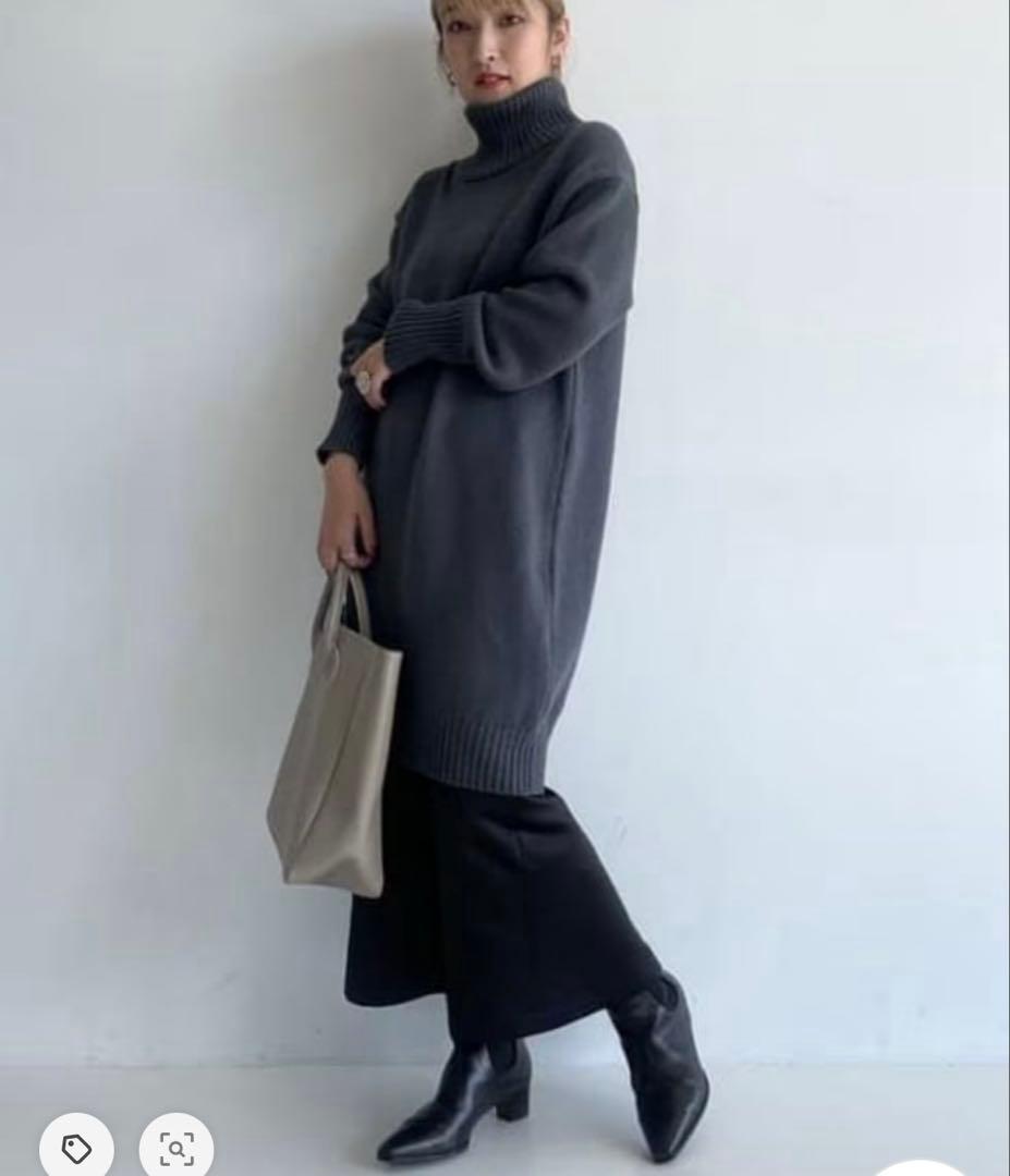 目黒越子さんDemi-Luxe BEAMS フリースタイルニット.M ブラック