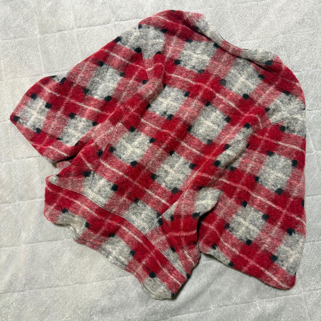 美品　t.b センソユニコ　ポンチョ　チェック　L