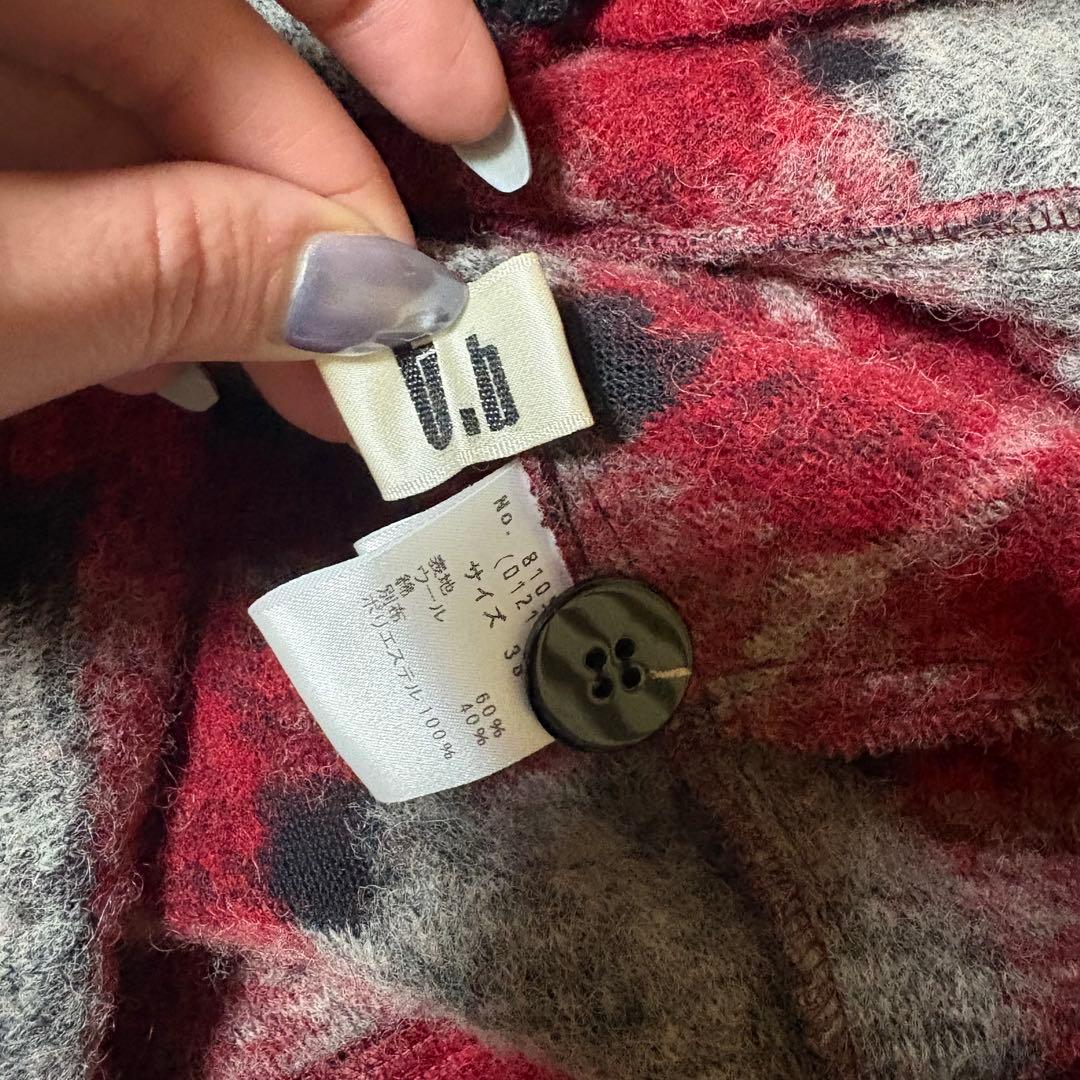 美品　t.b センソユニコ　ポンチョ　チェック　L