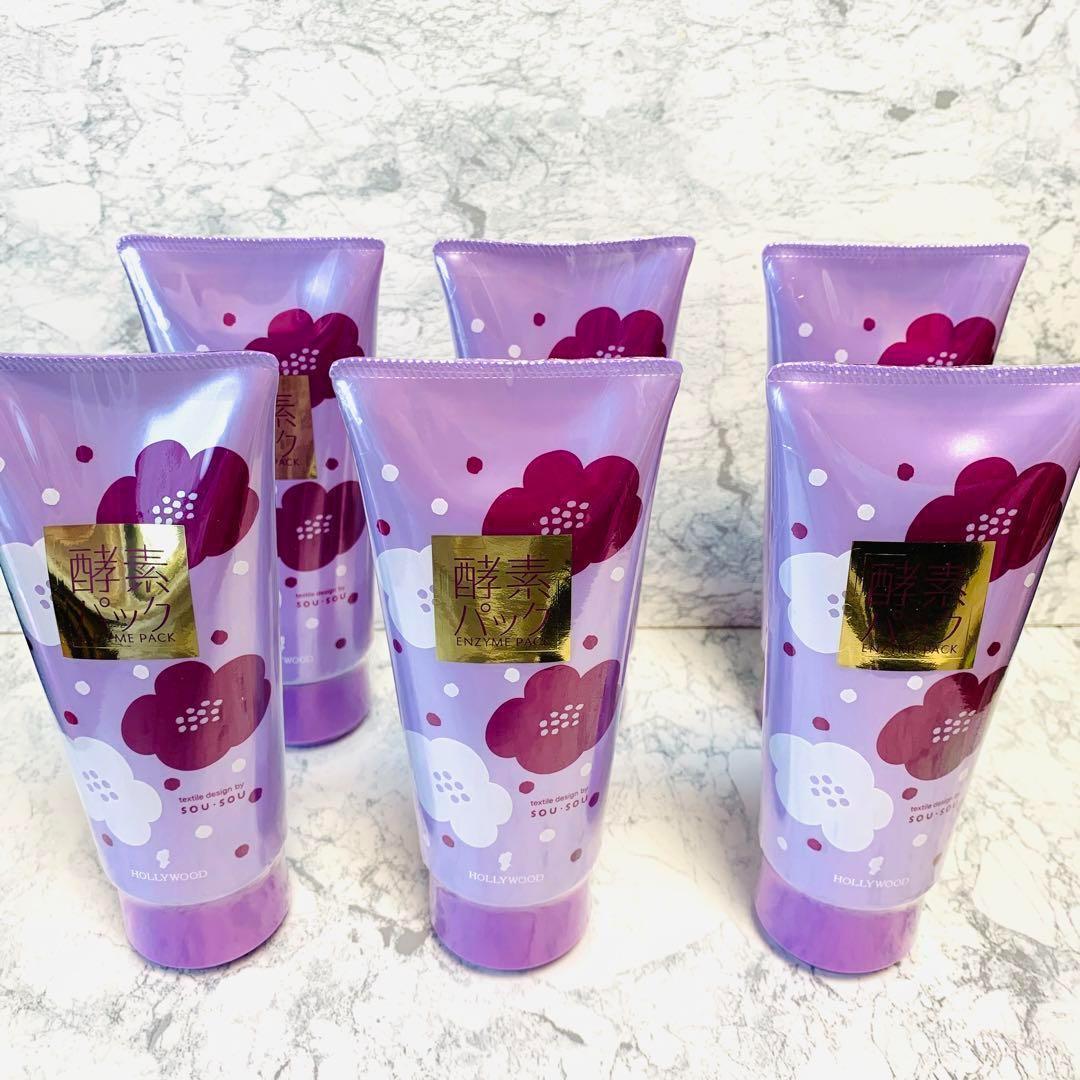 ハリウッド化粧品 酵素パック オーキッドピックアップクリーム 180g×6本