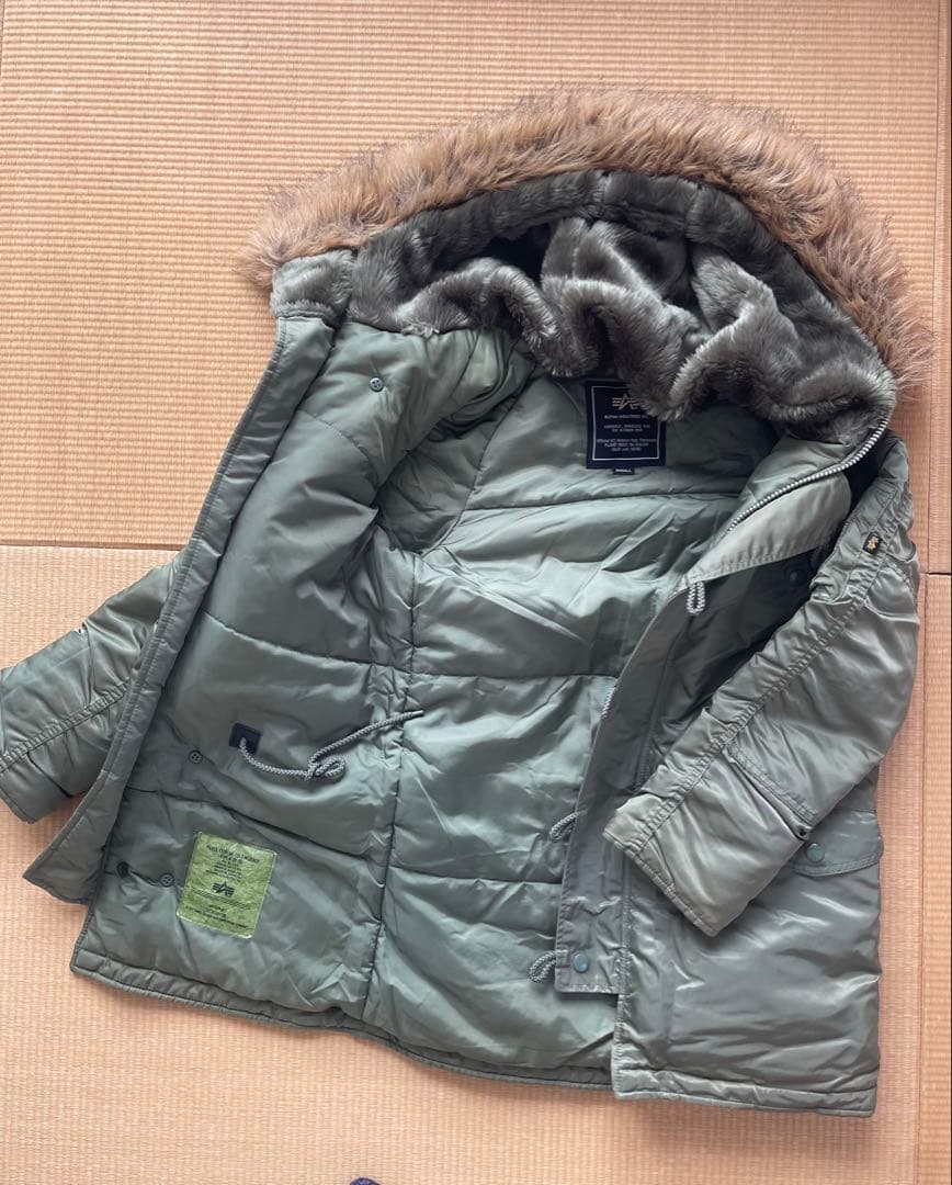 【極美品】ALPHA INDUSTRIES N-3B サイズS ファー付き