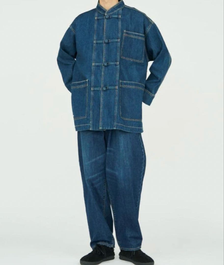 フレッシュサービス　コーポレートデニムカンフーカバーオール　L