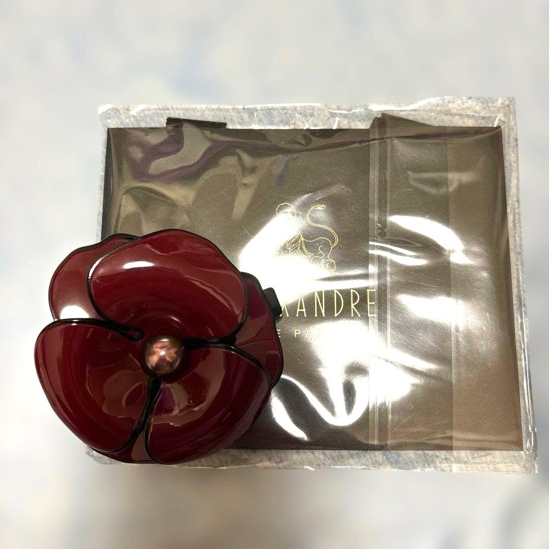 アレクサンドルドゥパリ カメリア バレッタ ボルドー バッグ付き