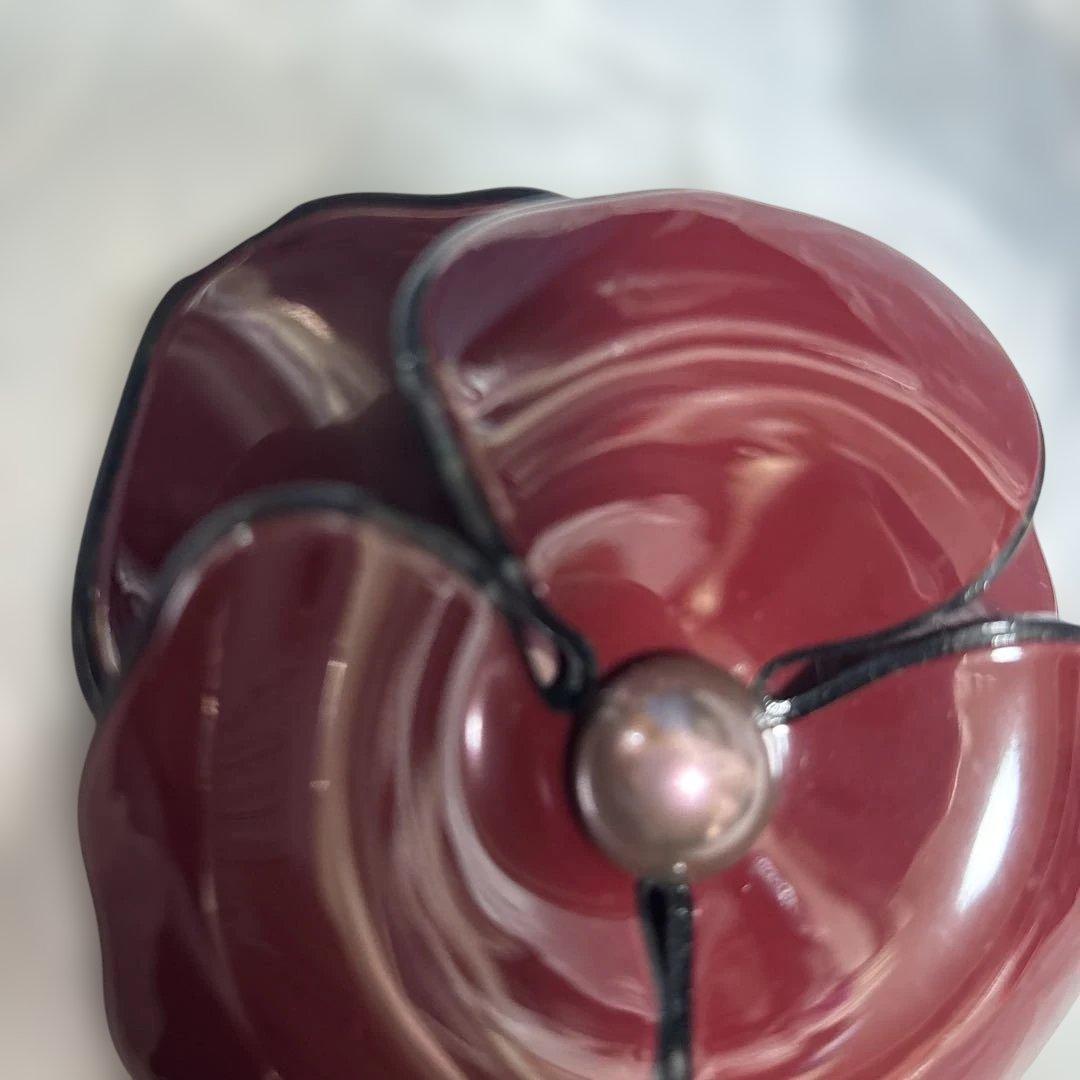 アレクサンドルドゥパリ カメリア バレッタ ボルドー バッグ付き