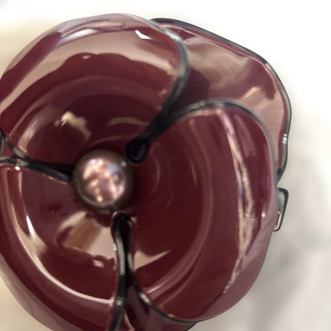 アレクサンドルドゥパリ カメリア バレッタ ボルドー バッグ付き