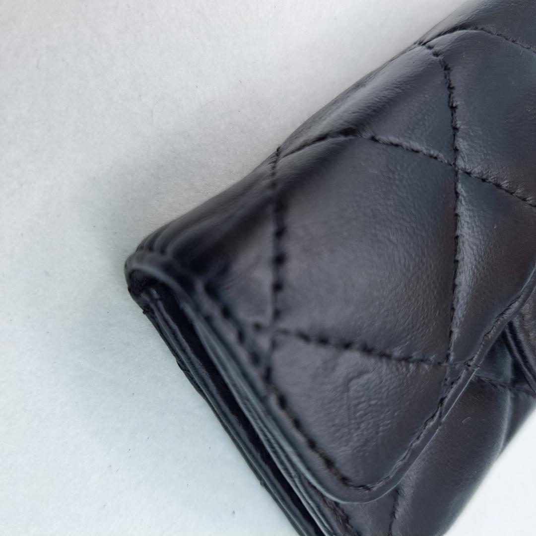 CHANEL　マトラッセ　キーケース　ブラック 　ラムスキン