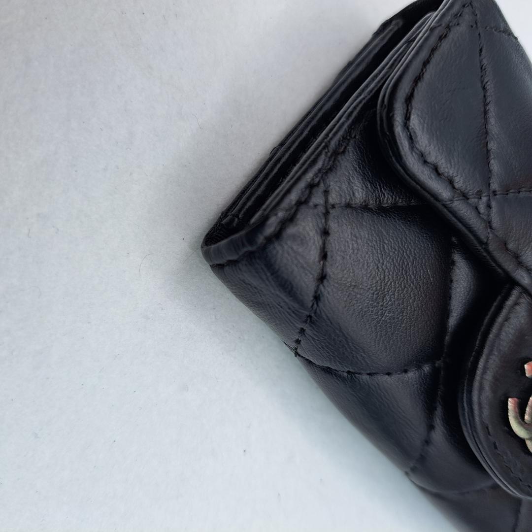 CHANEL　マトラッセ　キーケース　ブラック 　ラムスキン