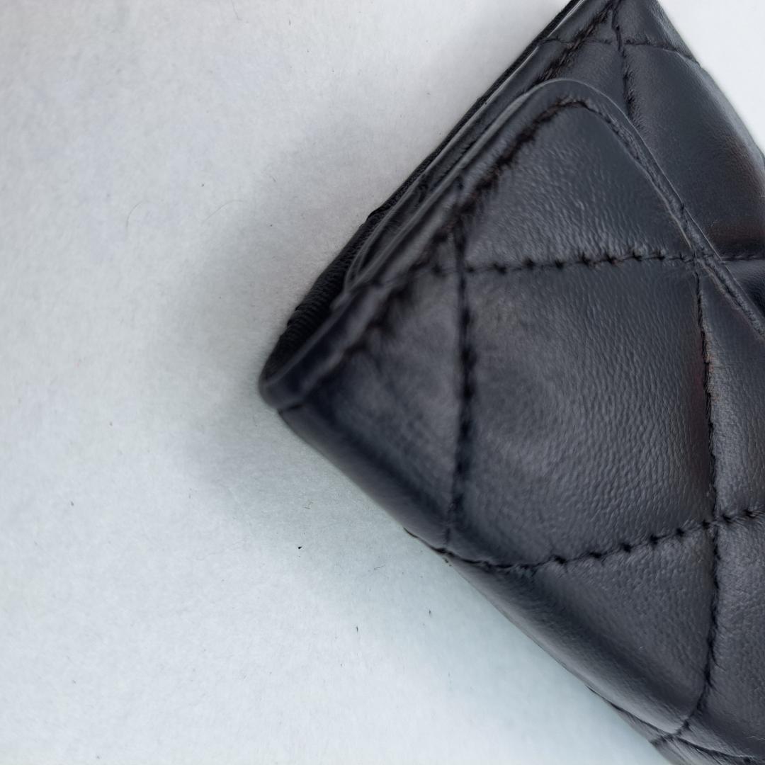 CHANEL　マトラッセ　キーケース　ブラック 　ラムスキン