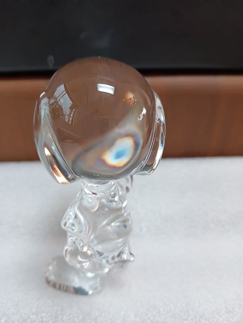 バカラ　ガラス　スヌーピー