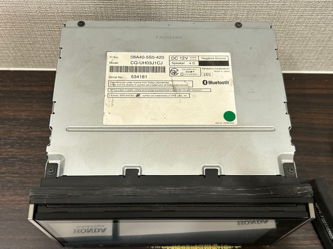 ホンダ純正　ギャザスVXM-145VFI ナビ　中古　動作確認済み　2015年