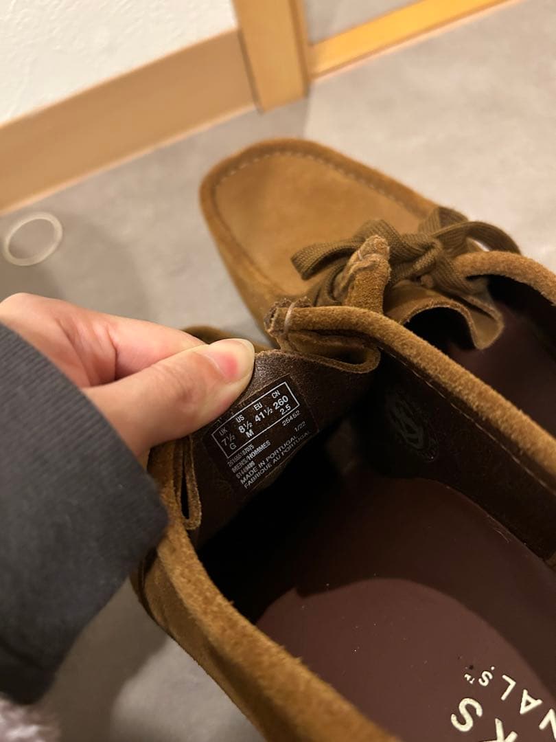 CLARKS スエード ブラウン ローファー UK 7 1/2