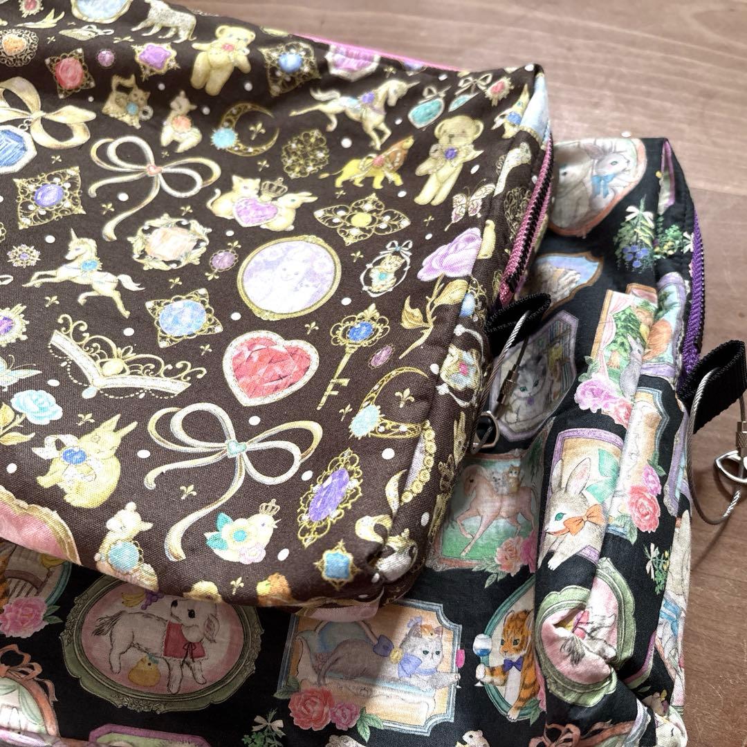 １０１様オーダーページ♡ユキエモン♡チェリッシュ♡ドレスアップ♡A4ポーチ