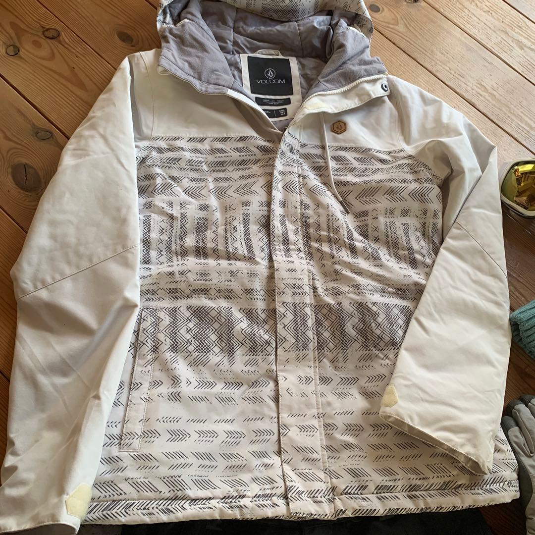 最終値下げ！VOLCOM スノーボードウェア上下女性用M Tranceゴーグル付