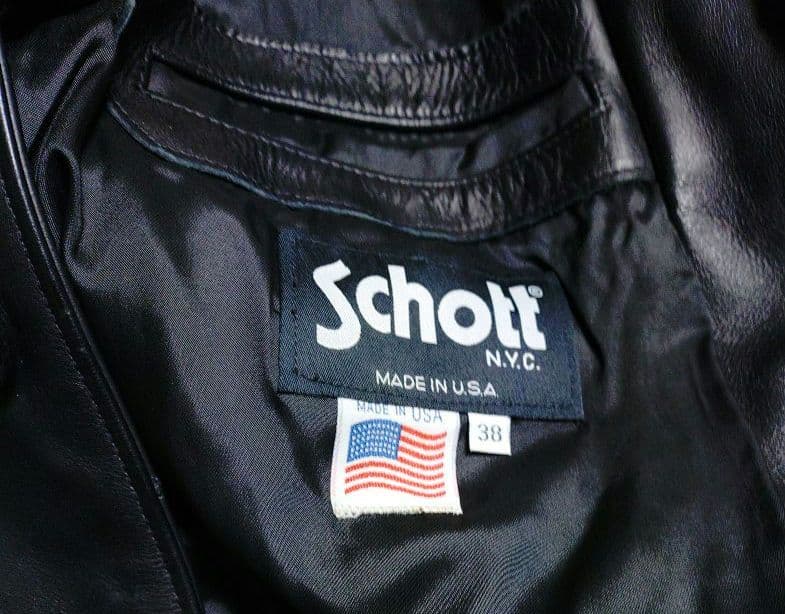 ✨週末値下げ✨Schott✰レザー テーラードジャケット【黒】38インチ