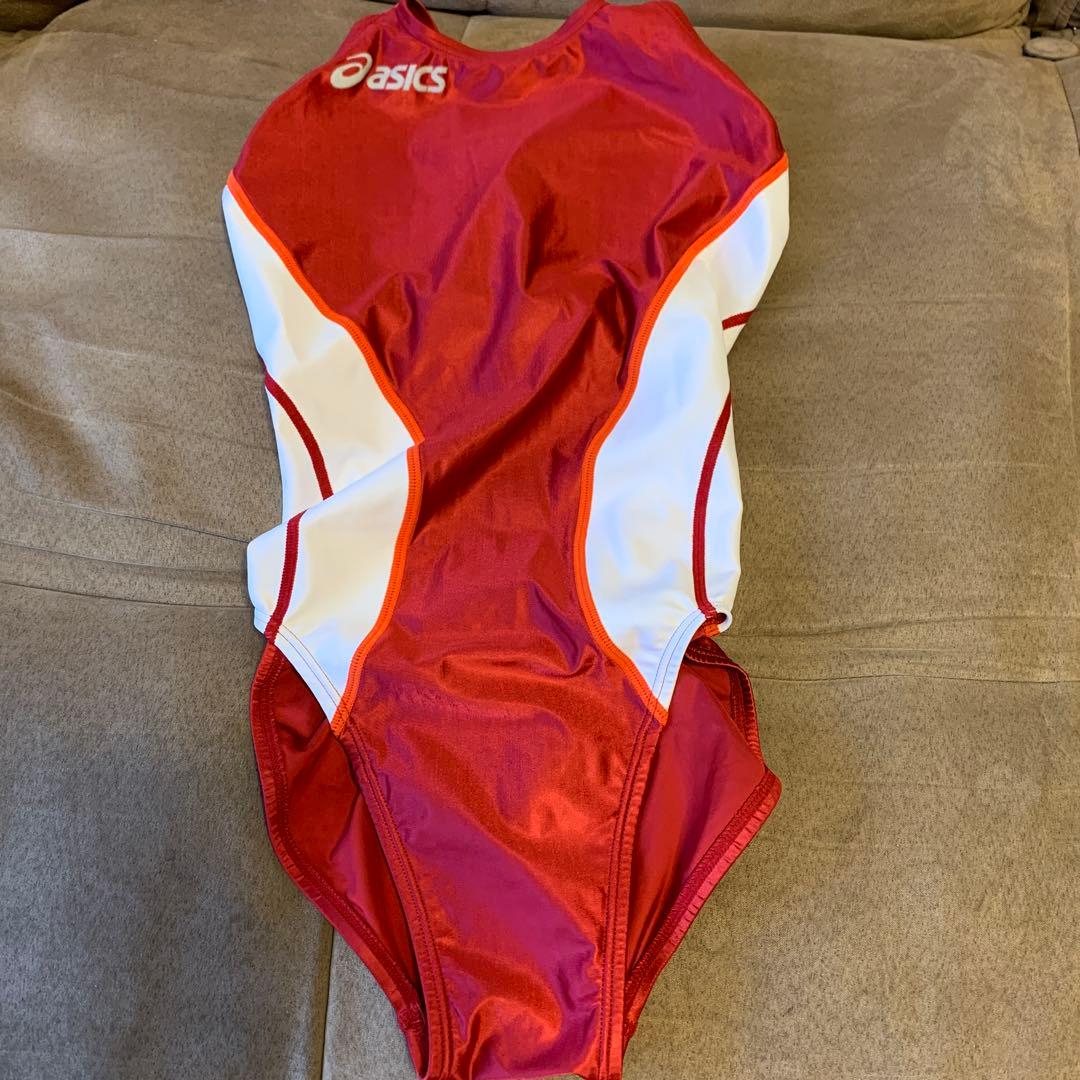 asics 競泳用水着 ALS419 Lサイズ エンジ