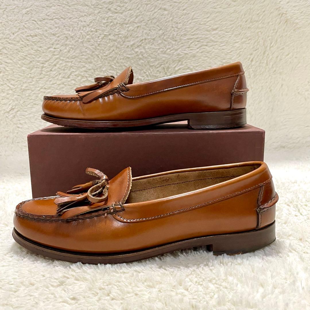 美品 POLO RALPH LAUREN キルトタッセルローファー ブラウン