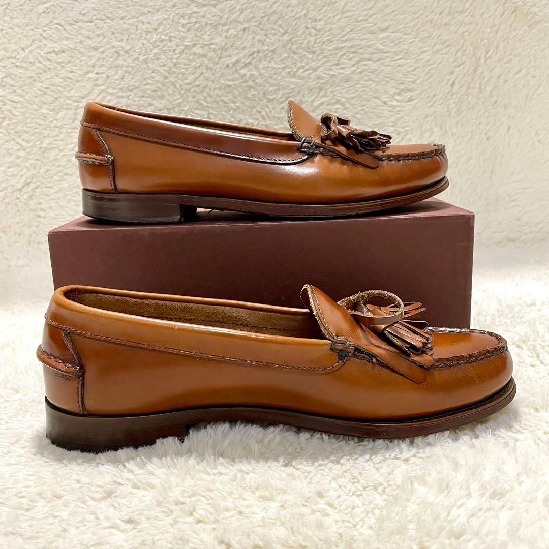 美品 POLO RALPH LAUREN キルトタッセルローファー ブラウン
