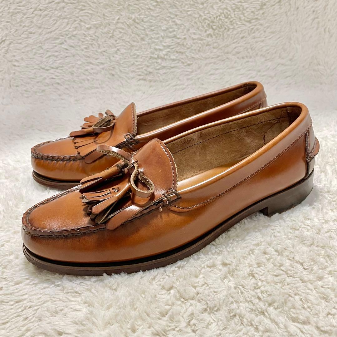 美品 POLO RALPH LAUREN キルトタッセルローファー ブラウン