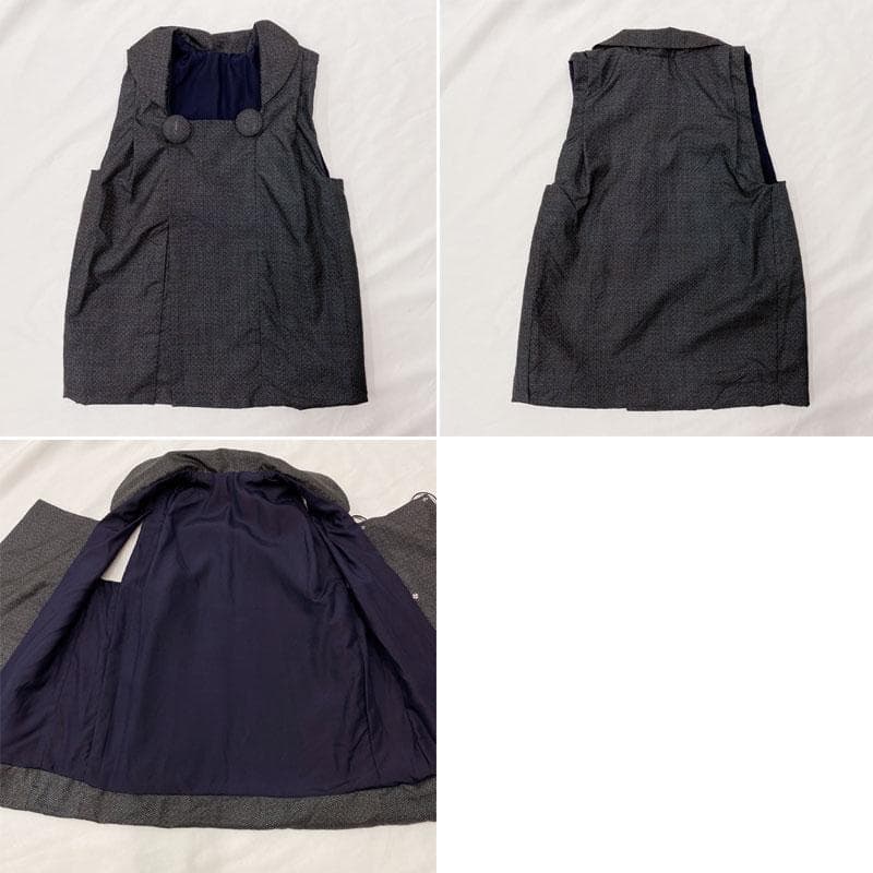 507ab32,楽々衿◎七五三 三歳 男の子セミアンティーク着物&被布 鯉 黒◎