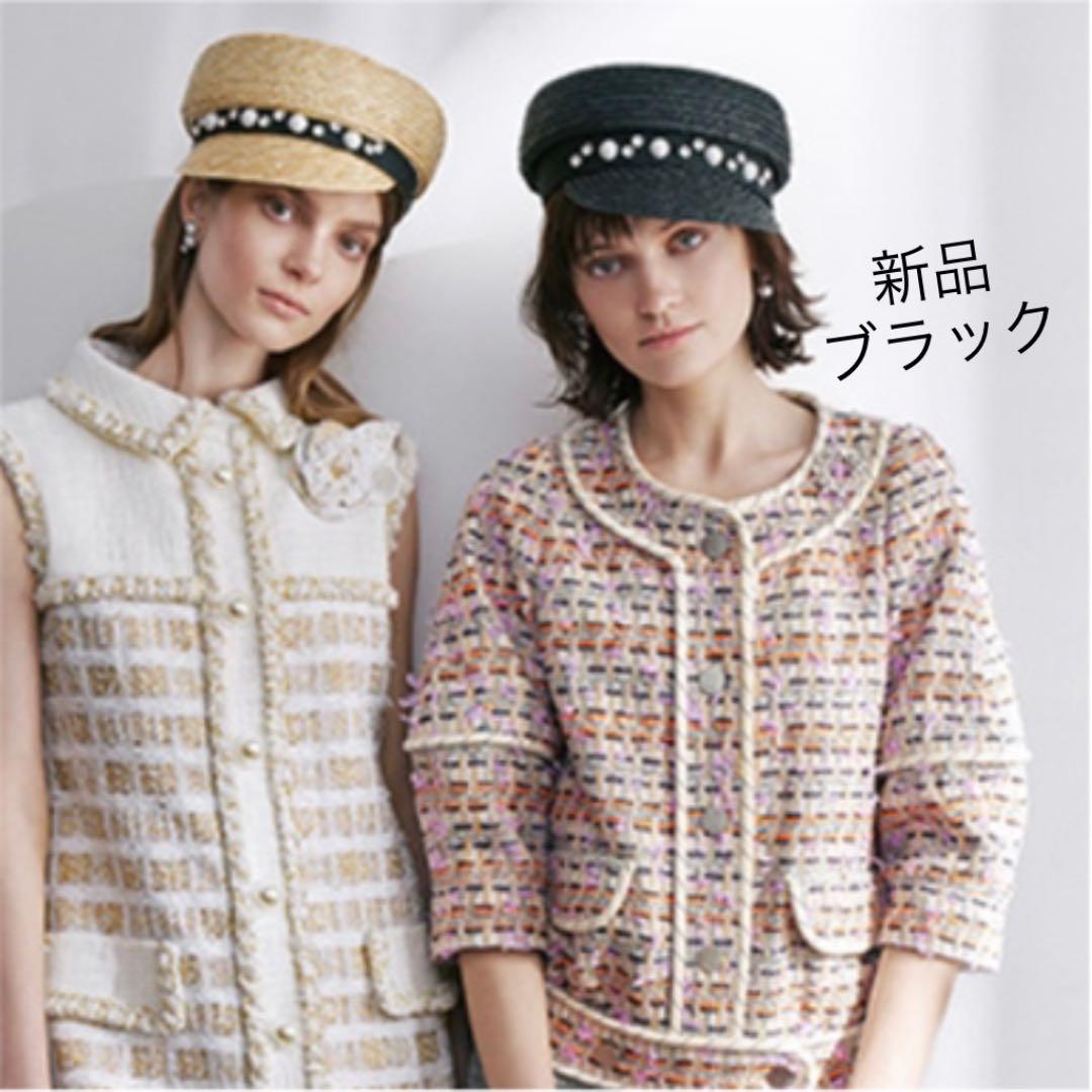 新品未使用★Reneブローシャー掲載ハット★ブラック★キャスケット