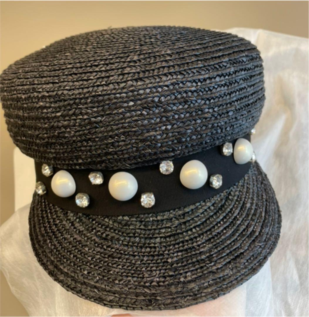 新品未使用★Reneブローシャー掲載ハット★ブラック★キャスケット