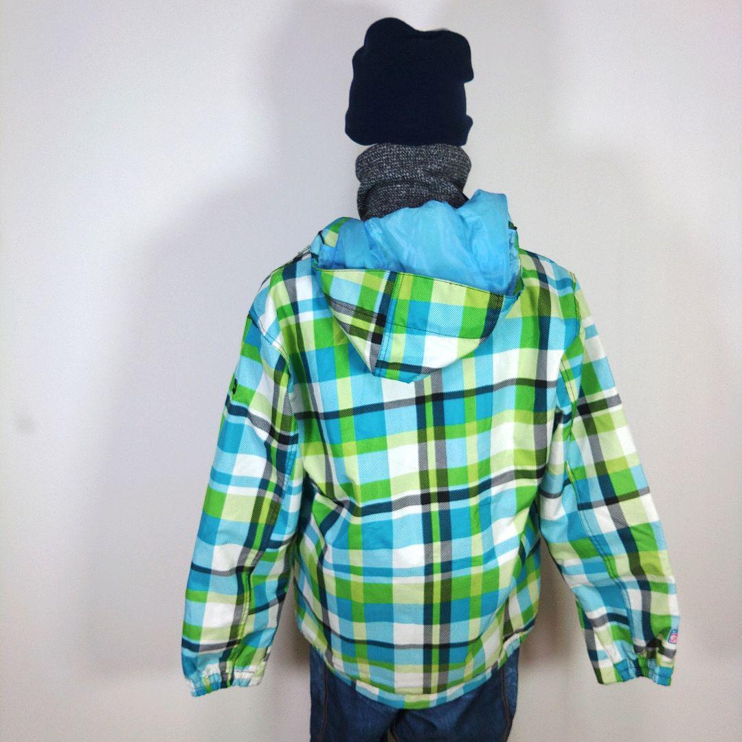 メンズ　M　スキー　スノーボードウェア　上下セット　グリーン　緑　水色　デニム柄