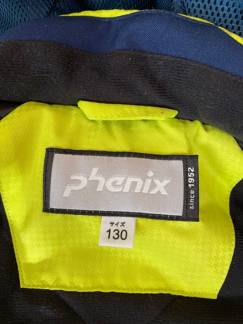 phenix 子ども用スキーウェア 蛍光イエロー/ネイビ