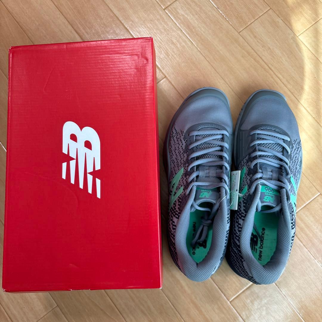 New Balance テニスシューズ 新品未使用 グレー/ミント