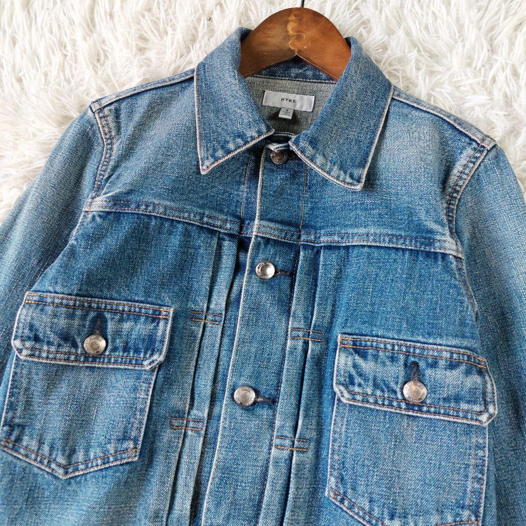 極美品 HYKE 2nd セカンドタイプ ブルーデニム ジャケット Gジャン 3