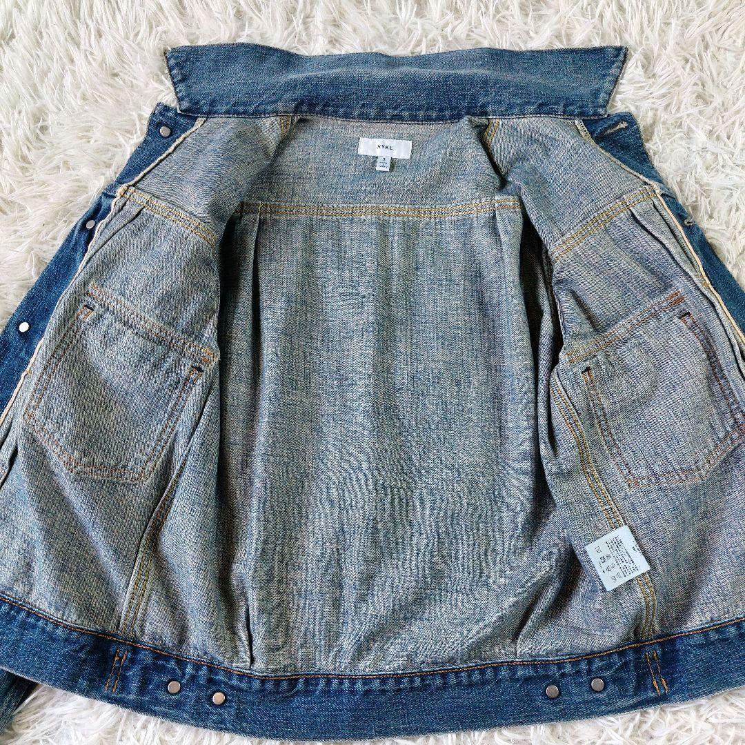 極美品 HYKE 2nd セカンドタイプ ブルーデニム ジャケット Gジャン 3