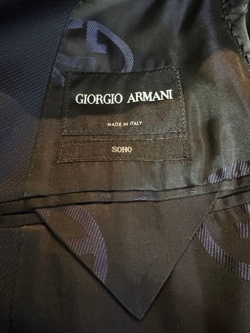 良品！ジョルジオアルマーニ SOHO 濃紺スーツ48