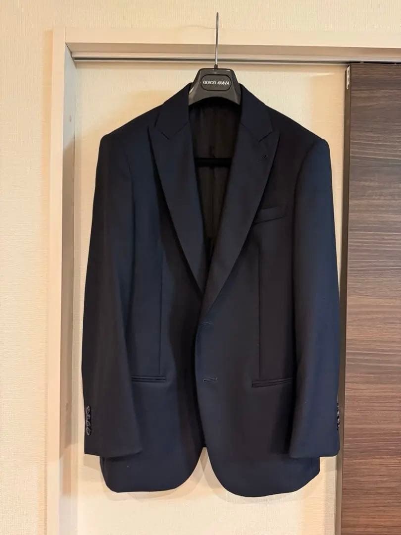 良品！ジョルジオアルマーニ SOHO 濃紺スーツ48