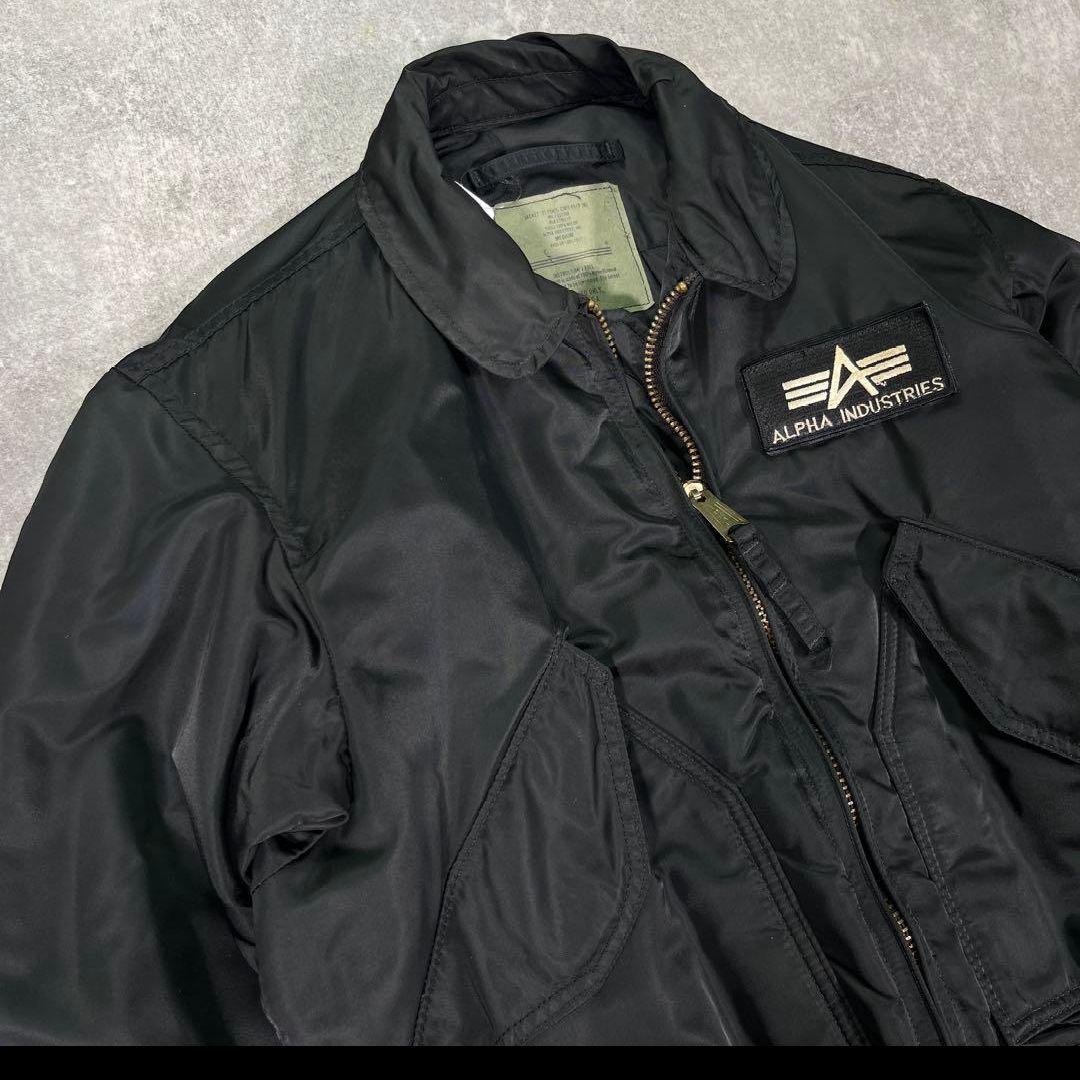 90sアルファブラック MA-1 フライトジャケットMsize