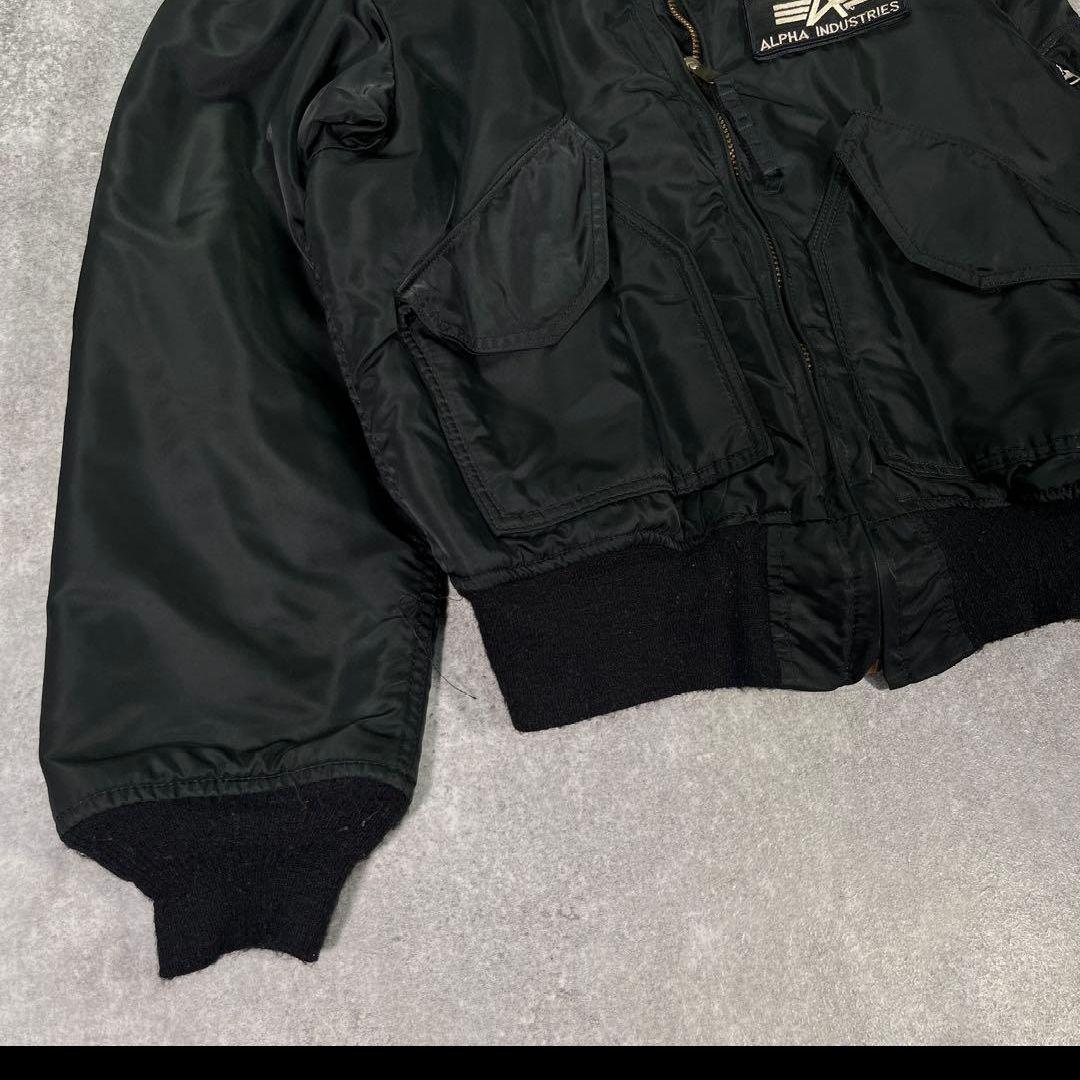90sアルファブラック MA-1 フライトジャケットMsize