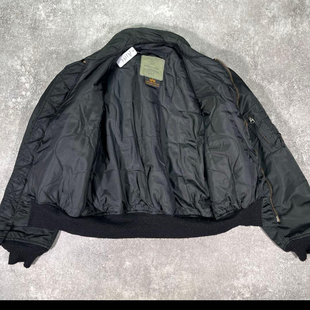 90sアルファブラック MA-1 フライトジャケットMsize