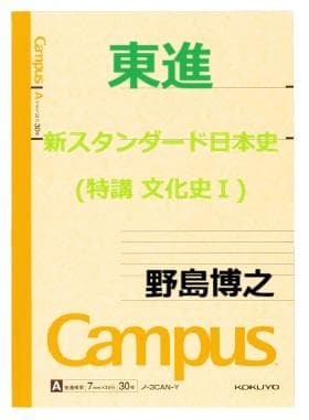 【東進】『新スタンダード日本史B(特講 文化史Ⅰ)　野島博之先生　第1講ノート』