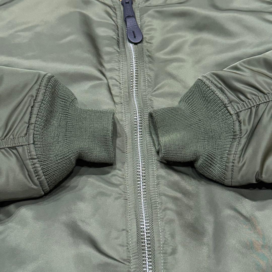 1866　アルファインダストリーズ　MA-1フライトジャケット　M　カーキ