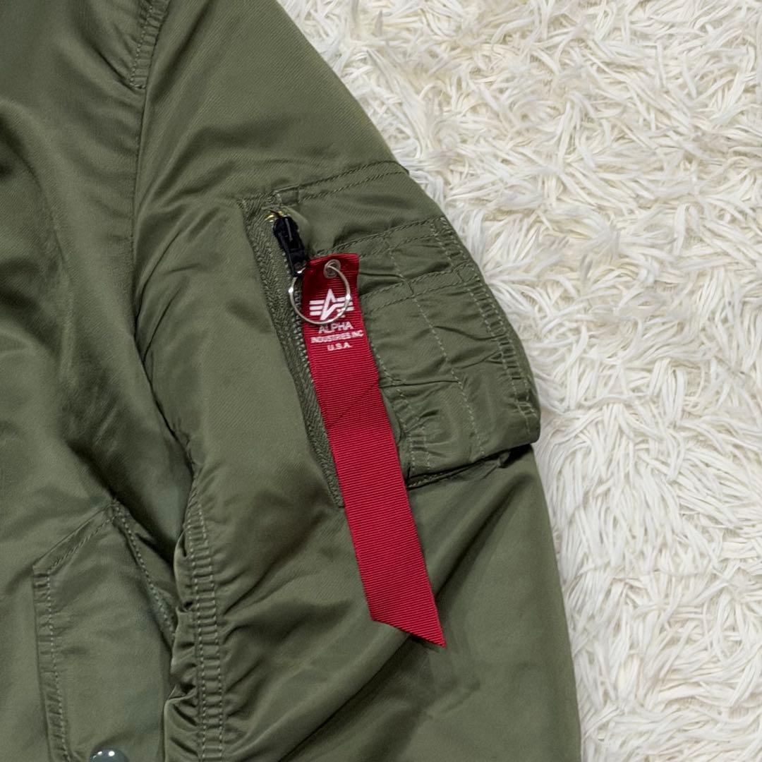 1866　アルファインダストリーズ　MA-1フライトジャケット　M　カーキ