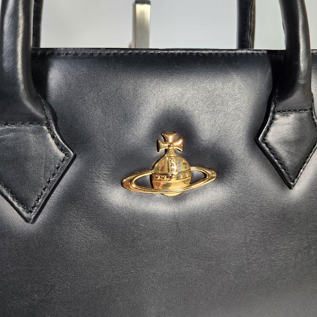 ヴィヴィアンウエストウッド ビジネスバッグ 金オーブ チャーム A4可 黒