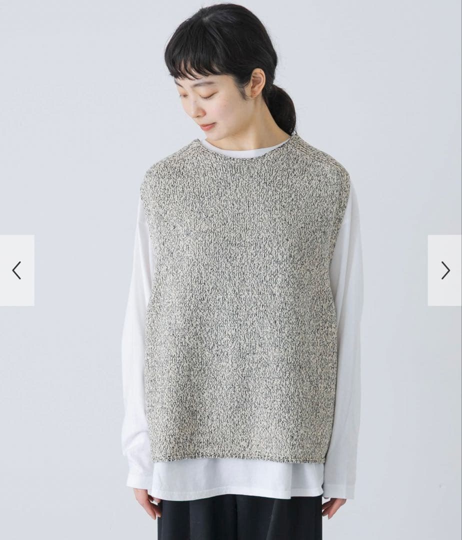 かぐれ　今季　新品　テープヤーンニットベスト　2026春夏