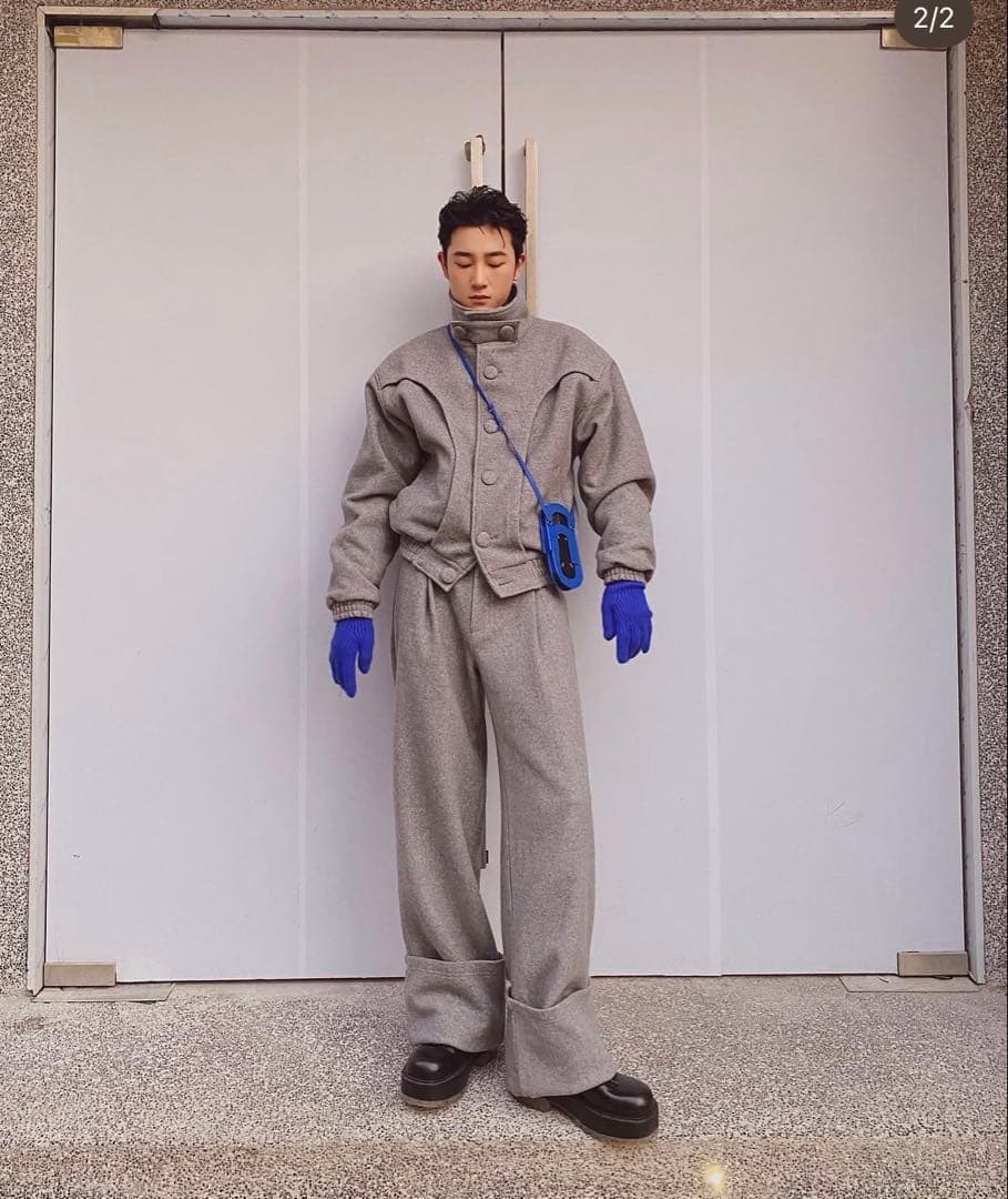 【ESC STUDIO】 wool high neck jacket