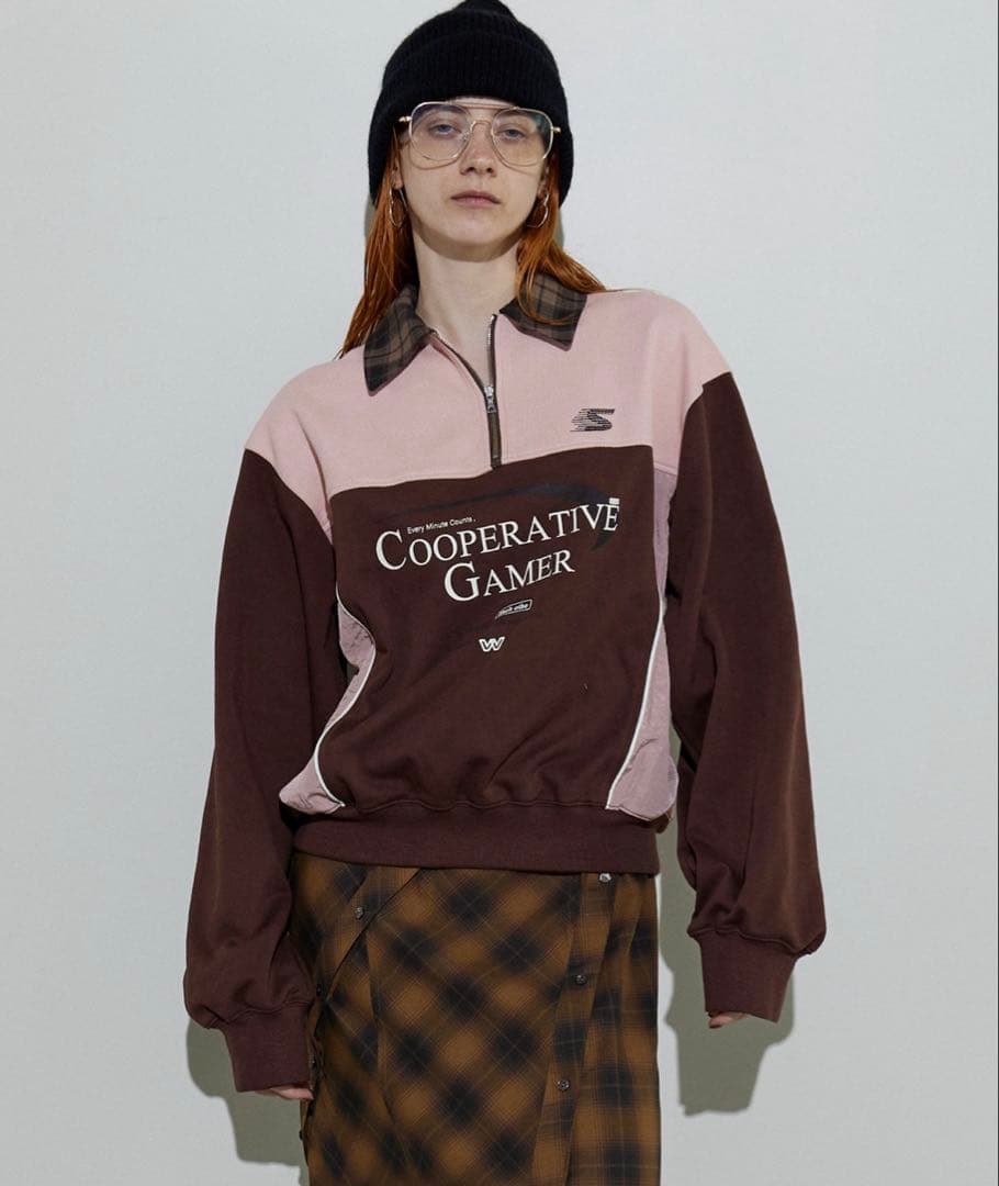 メゾンスペシャル　カンパニーハーフジップスウェット