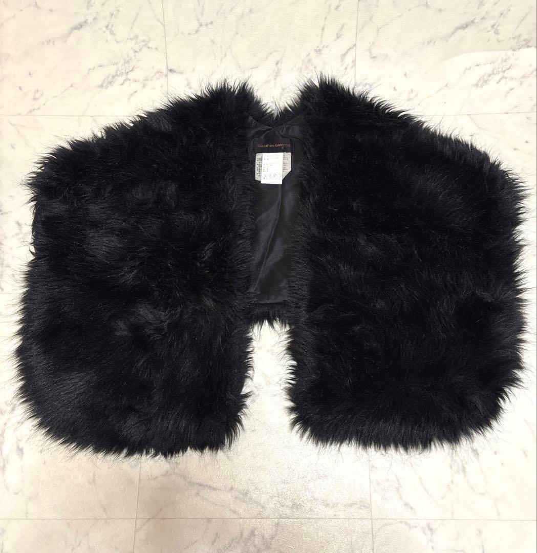 COMME des GARCONS コムデギャルソン ファー ショール ブラック