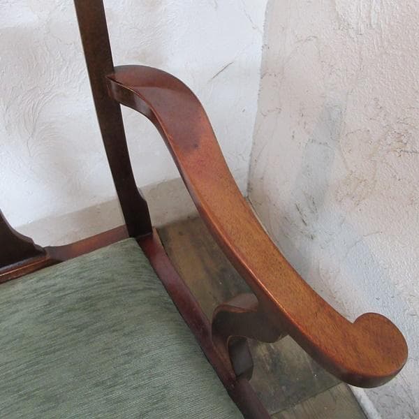 イギリス アンティーク 家具 アームチェア クイーンアンチェア 英国 4509e