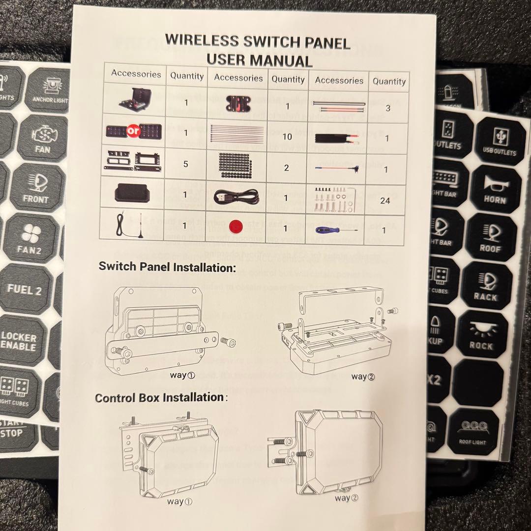 T*u様 ギャングスイッチ Chelhead 8スイッチパネル 無線制御タイプ