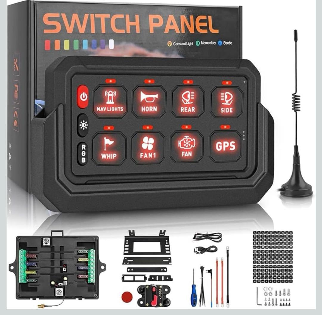 T*u様 ギャングスイッチ Chelhead 8スイッチパネル 無線制御タイプ