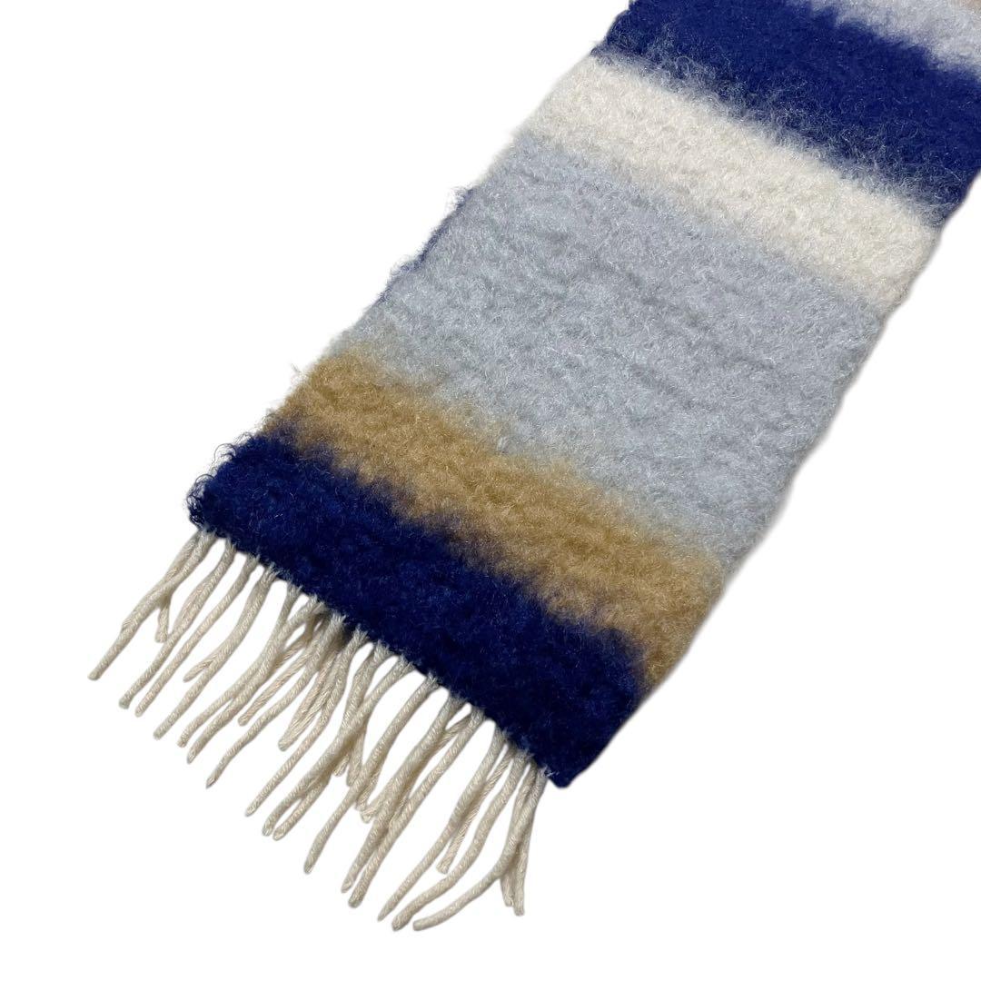 美品✨ ロエベ マフラー モヘア アナグラム レザーロゴ